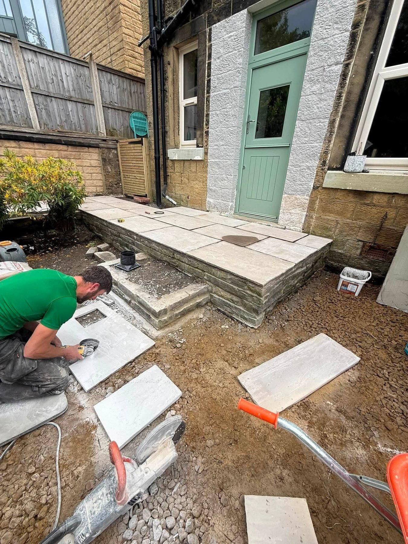 Five Rise paving installation in progress