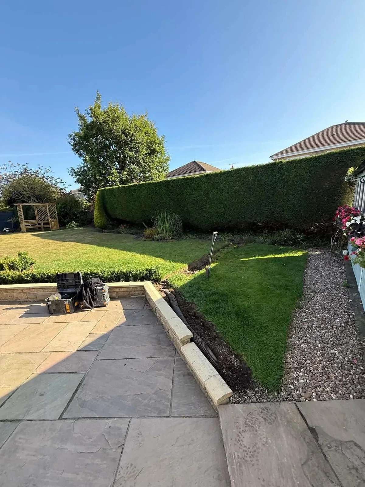Finished patio and lawn garden by Five Rise